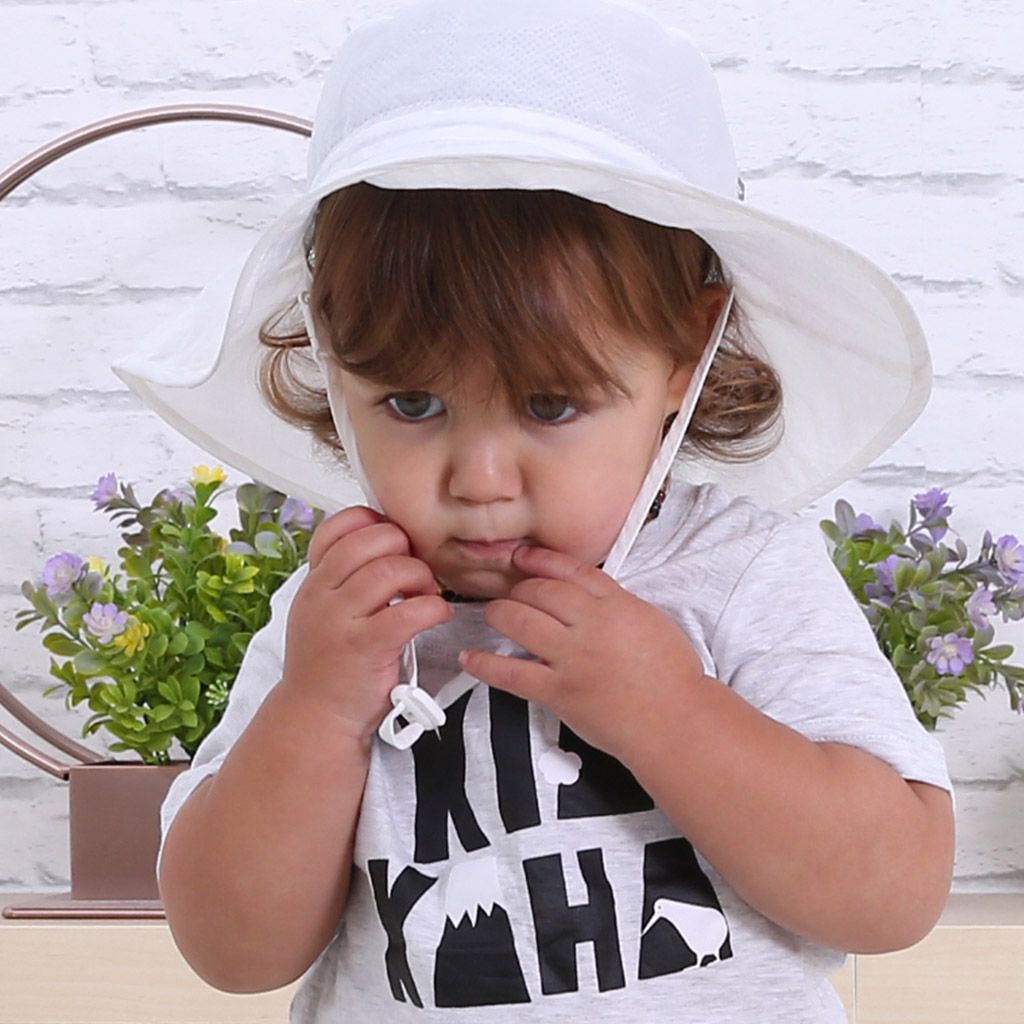 Ami&Li tots Bucket Sun Hat Adjustable Sunscreen Protection Summer Hat for Baby Girl Boy Infant Kid Toddler Child UPF 50+ 